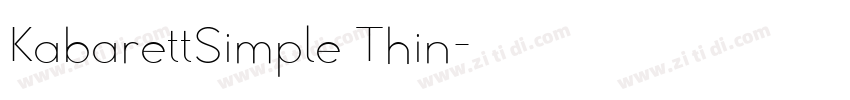KabarettSimple Thin字体转换